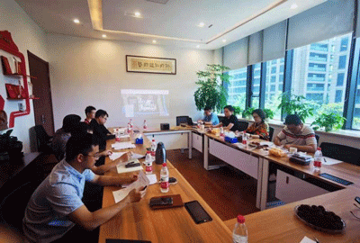 沈再名一行(xíng)調研商旅資管公司重點工程項目